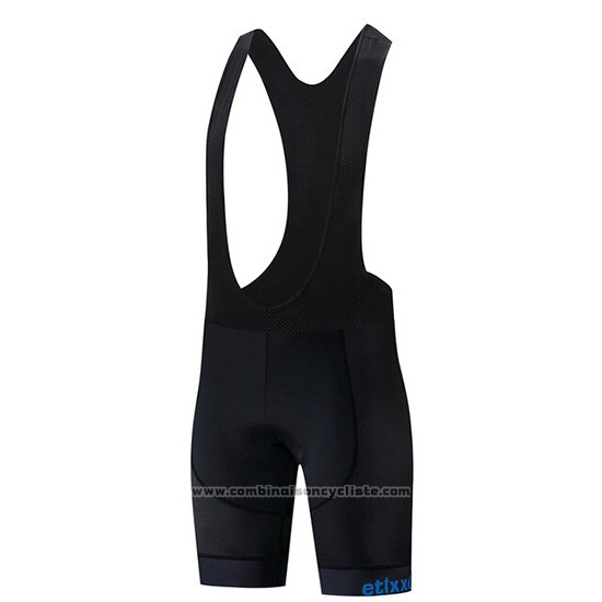 2019 Maillot Cyclisme Etixxl Bleu Noir Manches Courtes et Cuissard