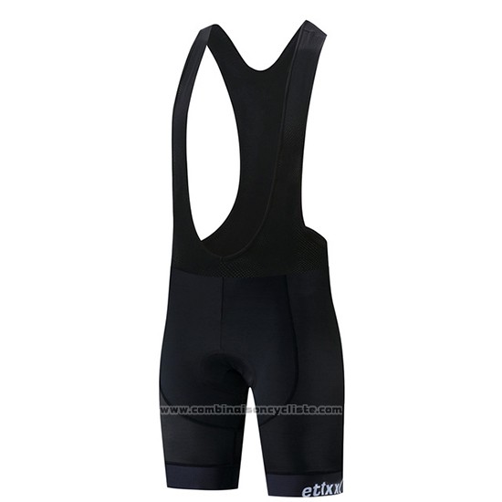 2019 Maillot Cyclisme Etixxl Noir Blanc Manches Courtes et Cuissard
