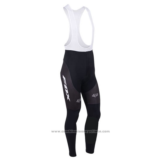 2013 Maillot Cyclisme Fox Blanc et Rouge Manches Longues et Cuissard