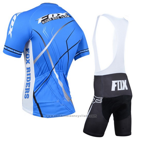 2014 Maillot Cyclisme Fox Azur Manches Courtes et Cuissard
