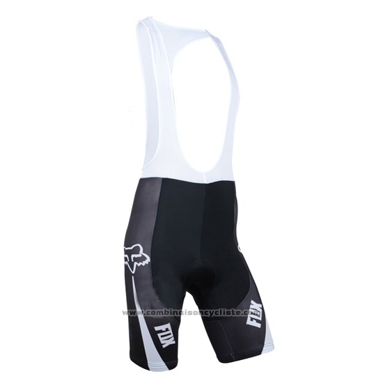 2014 Maillot Cyclisme Fox Orange et Blanc Manches Courtes et Cuissard