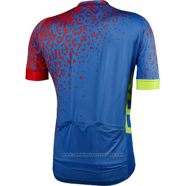 2017 Maillot Cyclisme Fox Ascent Comp Bleu Manches Courtes et Cuissard