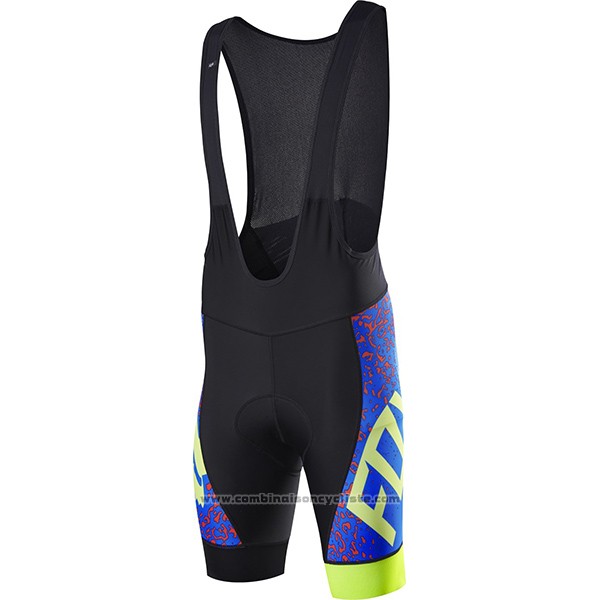 2017 Maillot Cyclisme Fox Ascent Comp Bleu Manches Courtes et Cuissard