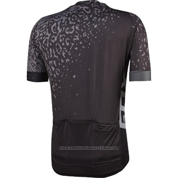 2017 Maillot Cyclisme Fox Ascent Comp Gris Manches Courtes et Cuissard