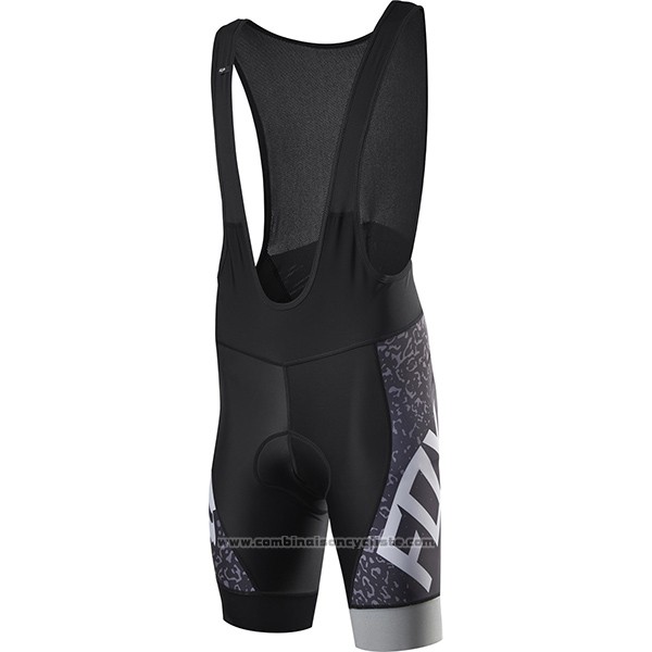 2017 Maillot Cyclisme Fox Ascent Comp Gris Manches Courtes et Cuissard