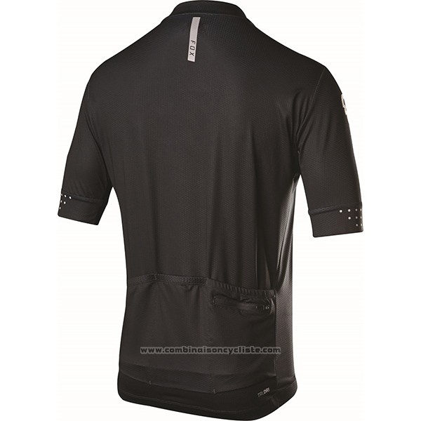 2017 Maillot Cyclisme Fox Ascent Comp Noir Manches Courtes et Cuissard