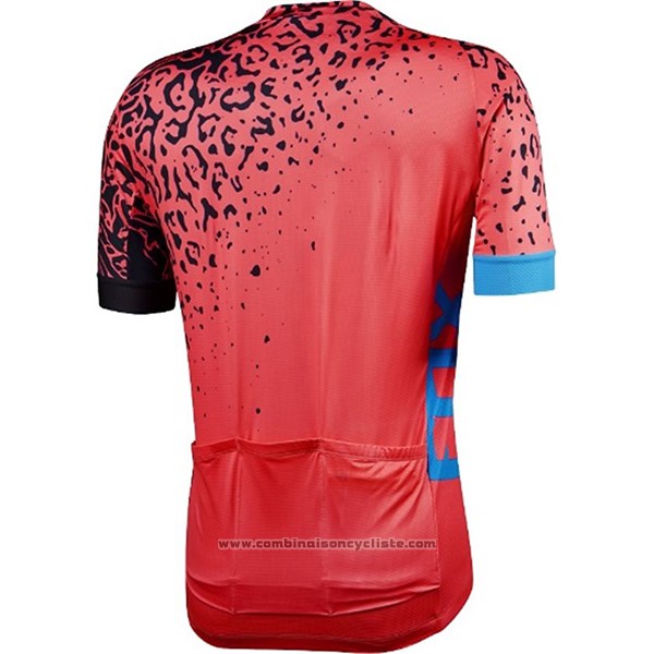 2017 Maillot Cyclisme Fox Ascent Comp Rouge Manches Courtes et Cuissard