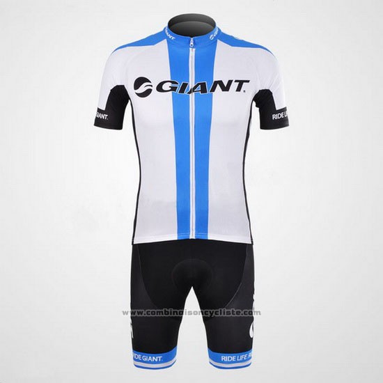 2012 Maillot Cyclisme Giant Blanc Manches Courtes et Cuissard
