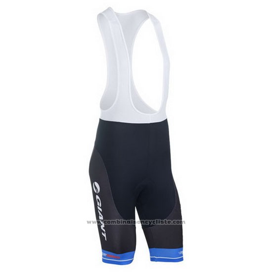 2013 Maillot Cyclisme Giant Noir et Bleu Manches Courtes et Cuissard