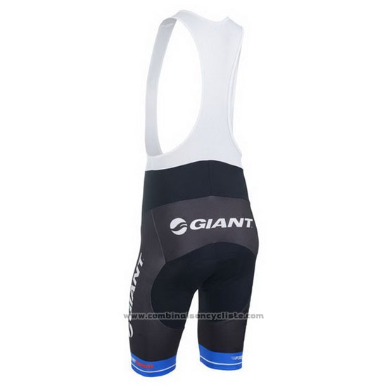 2013 Maillot Cyclisme Giant Noir et Bleu Manches Courtes et Cuissard