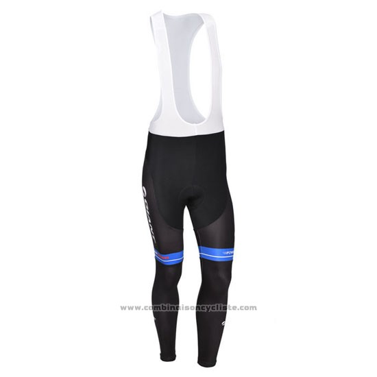 2013 Maillot Cyclisme Giant Noir et Bleu Manches Longues et Cuissard
