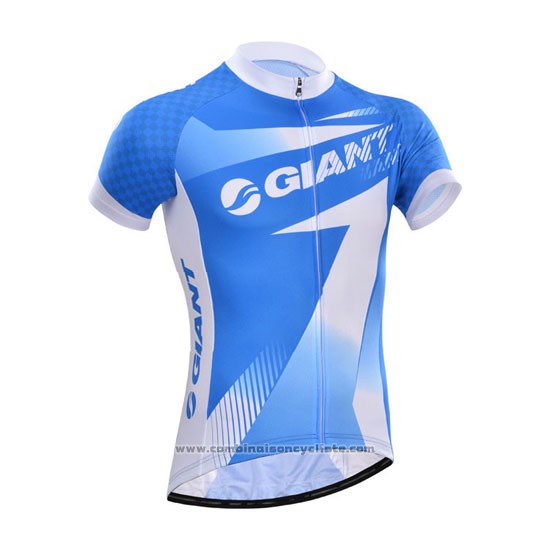 2014 Maillot Cyclisme Giant Azur Manches Courtes et Cuissard