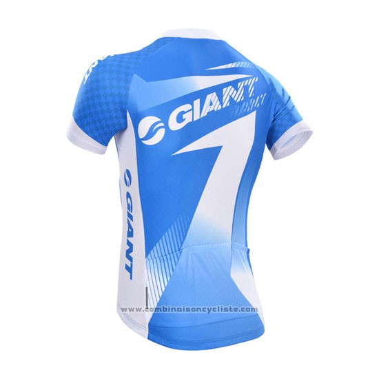 2014 Maillot Cyclisme Giant Azur Manches Courtes et Cuissard
