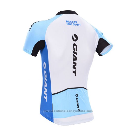 2014 Maillot Cyclisme Giant Blanc Manches Courtes et Cuissard