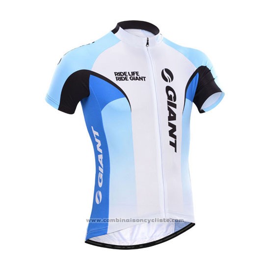 2014 Maillot Cyclisme Giant Blanc Manches Courtes et Cuissard