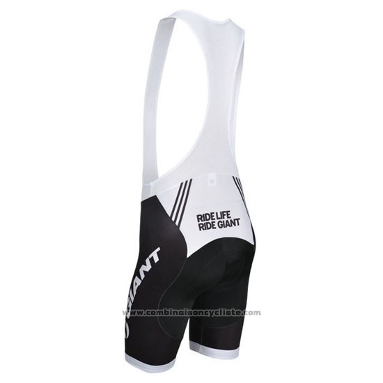 2014 Maillot Cyclisme Giant Blanc et Noir Manches Courtes et Cuissard