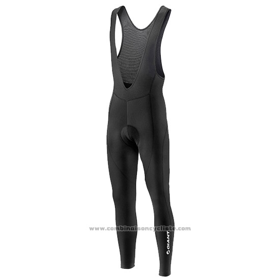 2016 Maillot Cyclisme Giant Noir et Bleu Manches Longues et Cuissard