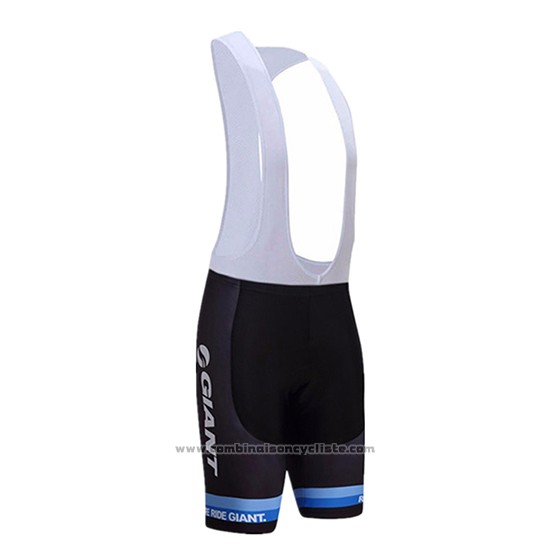 2017 Maillot Cyclisme Giant Noir Manches Courtes et Cuissard