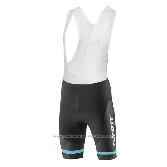 2018 Maillot Cyclisme Giant Elevate Bleu et Noir Manches Courtes et Cuissard
