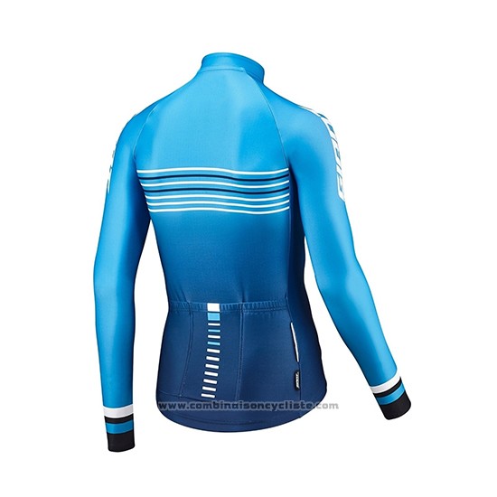 2019 Maillot Cyclisme Giant Race Day Bleu Manches Longues et Cuissard