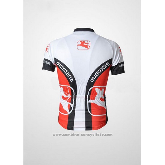 2010 Maillot Cyclisme Giordana Blanc et Noir Manches Courtes et Cuissard