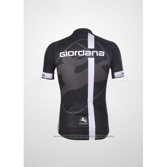 2011 Maillot Cyclisme Giordana Blanc Noir Manches Courtes et Cuissard