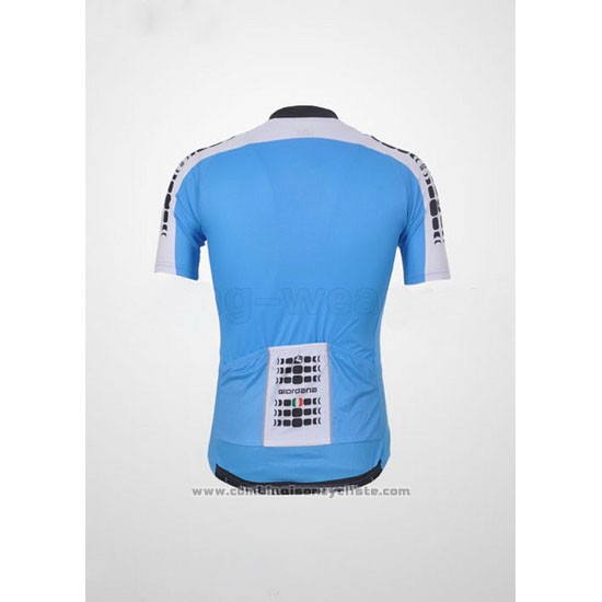 2011 Maillot Cyclisme Giordana Blanc et Azur Manches Courtes et Cuissard