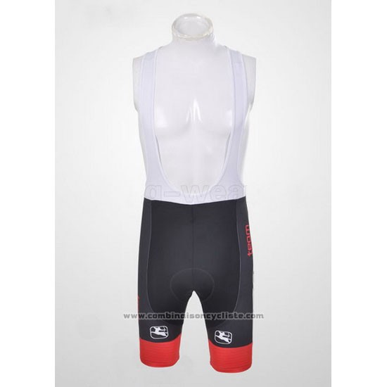 2011 Maillot Cyclisme Giordana Noir et Rouge Manches Courtes et Cuissard