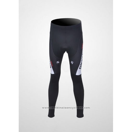 2011 Maillot Cyclisme Giordana Rouge et Noir Manches Longues et Cuissard