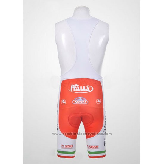 2011 Maillot Cyclisme Giordana Rouge et Vert Manches Courtes et Cuissard