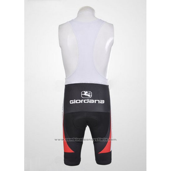 2012 Maillot Cyclisme Giordana Blanc et Noir Manches Courtes et Cuissard