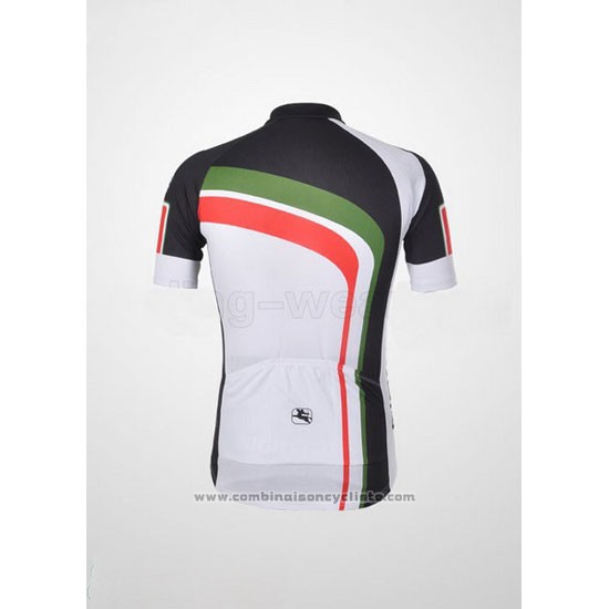 2012 Maillot Cyclisme Giordana Vert et Noir Manches Courtes et Cuissard