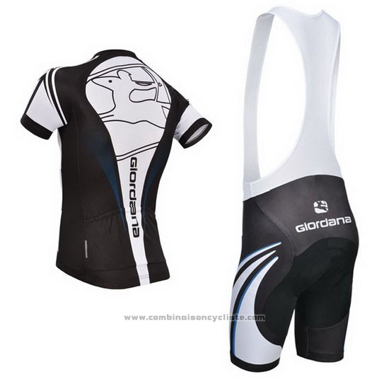 2014 Maillot Cyclisme Giordana Noir Manches Courtes et Cuissard