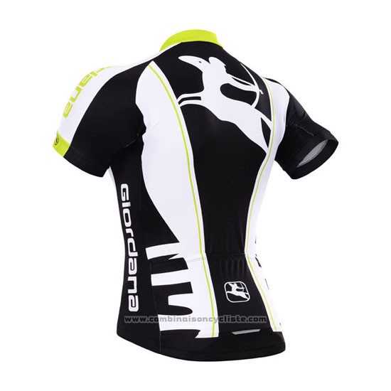 2015 Maillot Cyclisme Giordana Noir et Blanc Manches Courtes et Cuissard