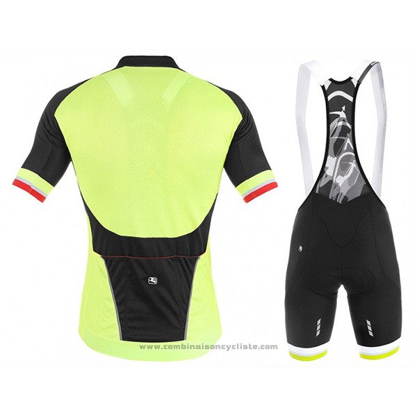 2017 Maillot Cyclisme Giordana Jaune Manches Courtes et Cuissard