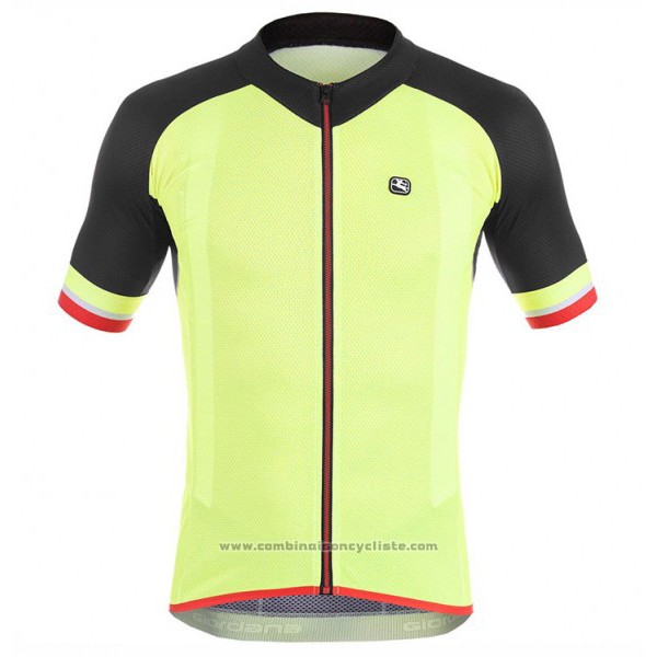 2017 Maillot Cyclisme Giordana Jaune Manches Courtes et Cuissard
