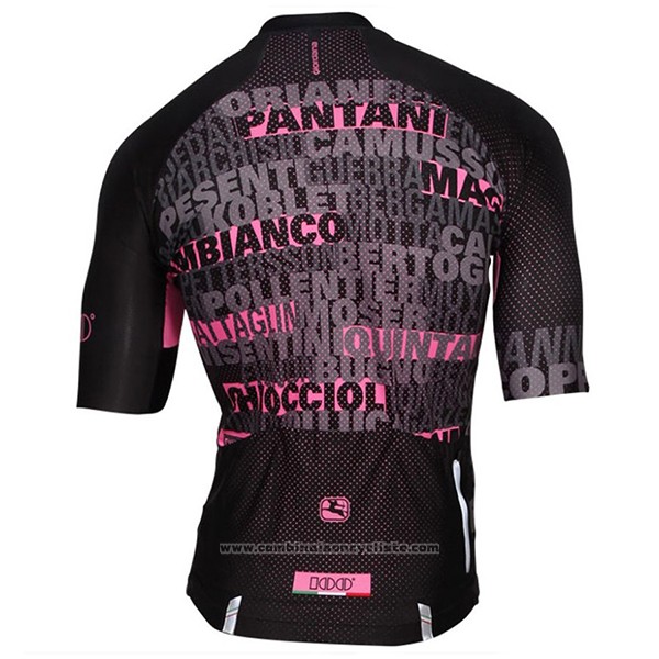 2017 Maillot Cyclisme Giordana Noir Manches Courtes et Cuissard