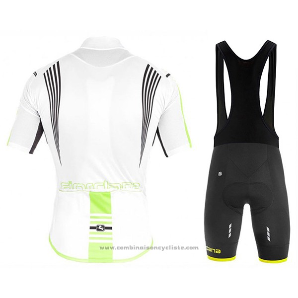2017 Maillot Cyclisme Giordana Sahara Blanc Manches Courtes et Cuissard