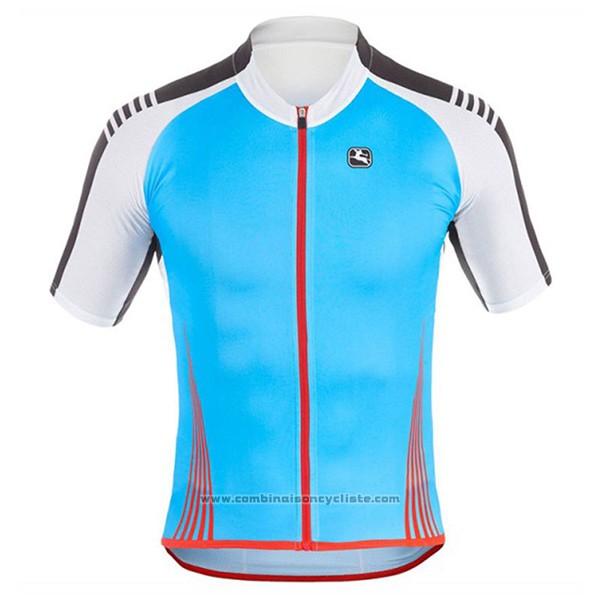 2017 Maillot Cyclisme Giordana Sahara Blanc et Azur Manches Courtes et Cuissard