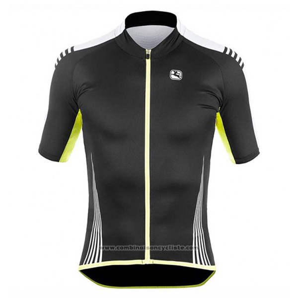 2017 Maillot Cyclisme Giordana Sahara Noir Manches Courtes et Cuissard