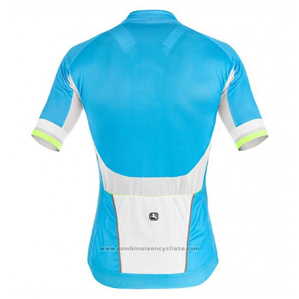 2017 Maillot Cyclisme Giordana Silver Line Azur Manches Courtes et Cuissard