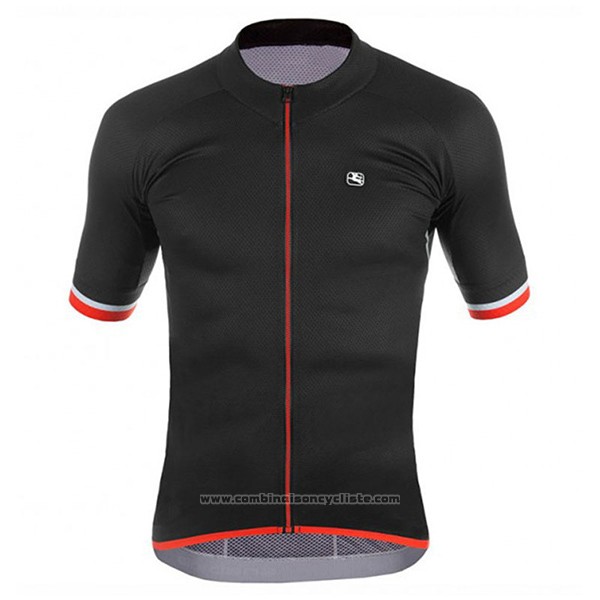 2017 Maillot Cyclisme Giordana Silver Line Noir Manches Courtes et Cuissard