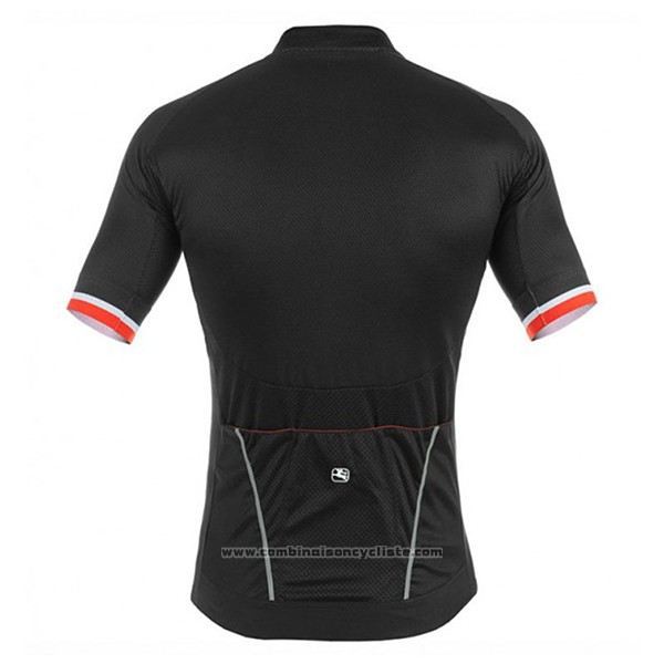2017 Maillot Cyclisme Giordana Silver Line Noir Manches Courtes et Cuissard