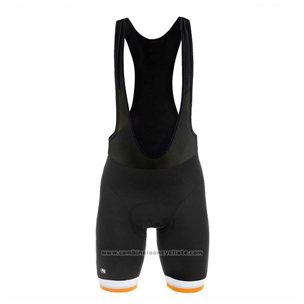 2017 Maillot Cyclisme Giordana Silver Line Noir et Blanc Manches Courtes et Cuissard