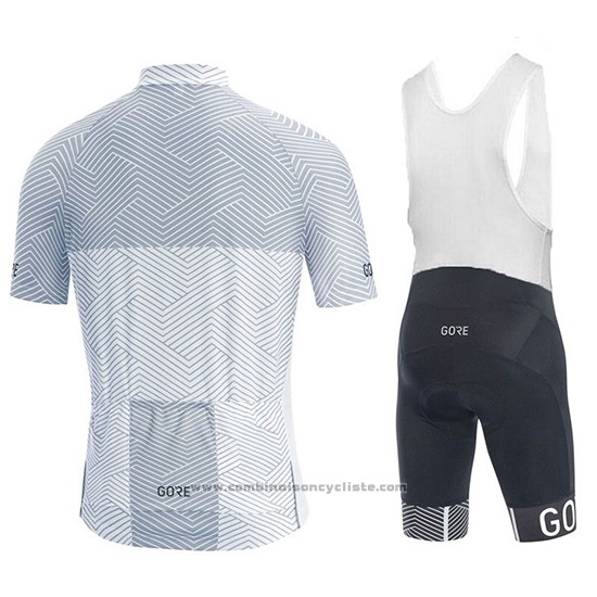 2018 Maillot Cyclisme Gore Blanc Manches Courtes et Cuissard