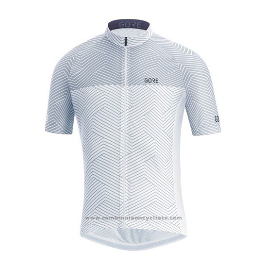 2018 Maillot Cyclisme Gore Blanc Manches Courtes et Cuissard
