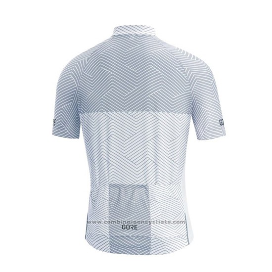 2018 Maillot Cyclisme Gore Blanc Manches Courtes et Cuissard