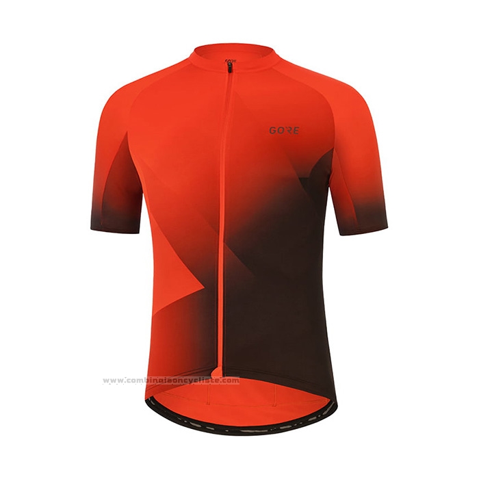 2022 Maillot Cyclisme Gore Orange Manches Courtes et Cuissard