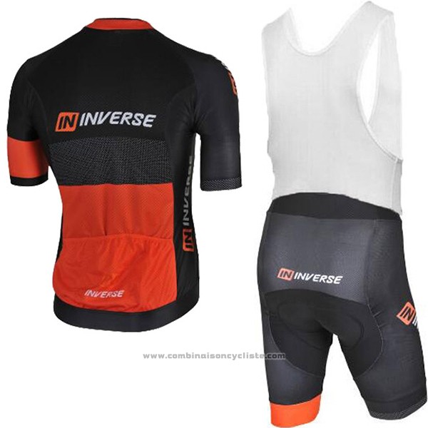 2017 Maillot Cyclisme Inverse Noir Manches Courtes et Cuissard