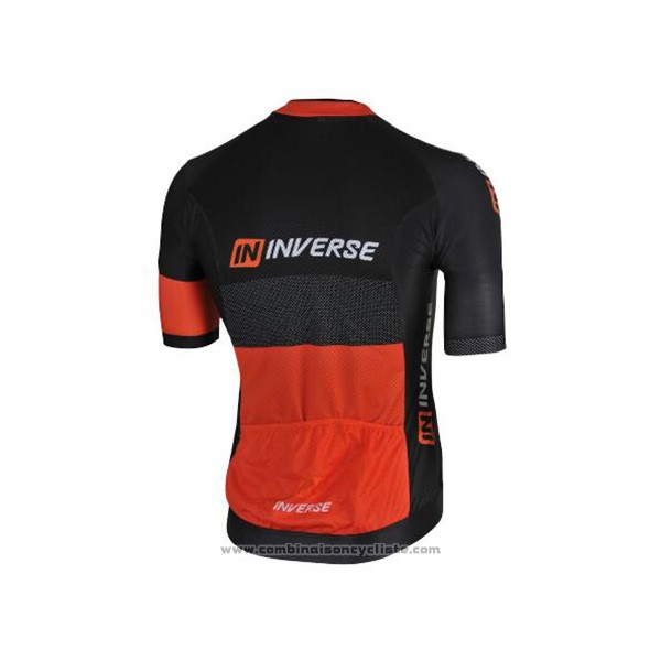 2017 Maillot Cyclisme Inverse Noir Manches Courtes et Cuissard
